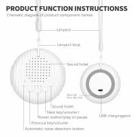 Máquina portátil de ruido blanco para bebés, dispositivo de sueño con apagado temporizado, recargable por USB, 10 voces - details 9