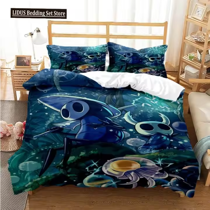 Juego de Ropa de Cama de Moda Hollow Knight Funda de Edredón de Impresión Digital - 1