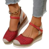 Sandalias de tacón de cuña para mujer, zapatos de verano - details 1
