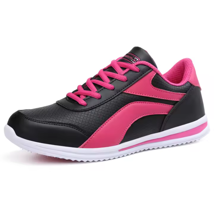Zapatillas de correr de marca para mujer, zapatillas ligeras y cómodas de cuero con estabilidad, zapatillas de tenis antideslizantes de otoño para mujer, zapatillas deportivas para gimnasio - 1
