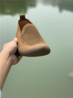 Zapatos de cuero de los hombres de cuero genuino hueco transpirable retro zapatos casuales suela suave un pedal perezoso versátil tacón plano zapatos Doudou - details 4
