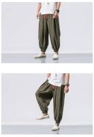 Nuevos pantalones Harem de gran tamaño, pantalones de chándal holgados de algodón y lino de estilo chino, pantalones casuales de alta calidad para hombres - details 8