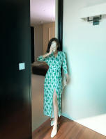 Vestido de noche Vintage para mujer, traje largo ajustado, estampado Y2K, informal, para fiesta y playa, Verano - details 114