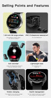 Reloj inteligente con pantalla completamente táctil de 1,32 pulgadas y auriculares Bluetooth TWS 2 en 1 - details 1