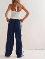 Primavera/Verano nuevos pantalones casuales elegantes sueltos de estilo deportivo de pierna recta con rayas laterales para mujer - details 7