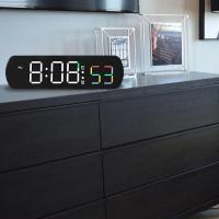 Reloj Despertador Digital LED Reloj de Mesa Rectangular con Display de Temperatura y Humedad - details 1