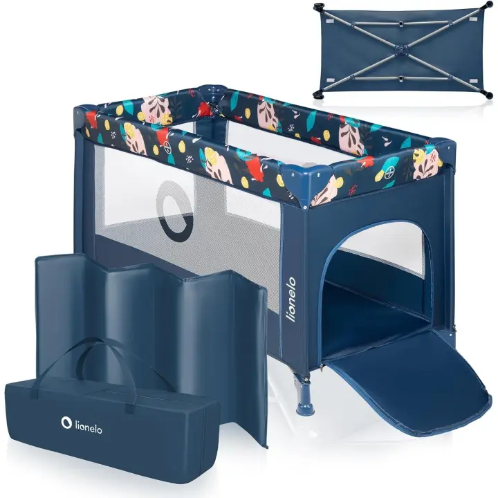 Cuna Bebe Parque Infantil Protección Lateral de Almohadilla Guardia de Pliegue - 1