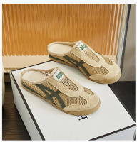 Bolsa de cuero cabeza zapatillas nuevo fondo plano transpirable deportes medio arrastre de las mujeres casual versátil retro sandalias - details 20
