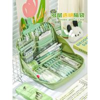 Estuche de lápices de gran capacidad panda de 12 capas modelo de niña estudiantes de primaria escuela secundaria niños y niñas estuche de lápices de papelería de alto valor - details 8