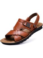 Sandalias de senderismo para hombre de cuero casual sandalias de caminar al aire libre antideslizantes sandalias romanas zapatillas cuero zapatos verano oferta senderismo sandalias - details 4