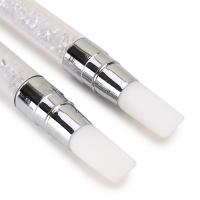 Pluma de Escultura de Silicona para Decoración de Uñas con Set de Esmalte y Pinzas Curvas Negras Herramientas de Arte de Uñas Blancas de Doble Punta - details 1