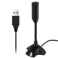 Micrófono USB Web Flexible con cancelación de ruido para Mac, PC, ordenador portátil, soporte - details 0