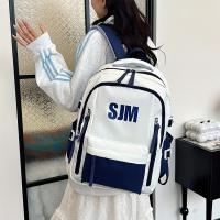 Mochila de Viaje Oxford Duradera - Bolso Escolar Casual Atractivo Visualmente con Correas Ajustables, Múltiples Compartimentos y Cierre de Cremallera, Diseño Blanco y Verde, Mochila Casual |   Bolso Casual Elegante |   Material Oxford - details 6