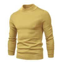 Suéter grueso de invierno de cuello alto para hombre, suéter informal de cuello alto de color sólido, cálido y ajustado, jersey de cuello alto para hombre - details 14