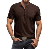 Ropa de hombre Camiseta Slim Fit Manga larga Crew Button Tough Base Top - details 6