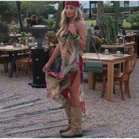 Vestido de Moda para Mujer Bordado con Cuentas Vestido de Verano sin Mangas con Espalda Abierta y Correas Estilo Holiday a la Moda - details 18