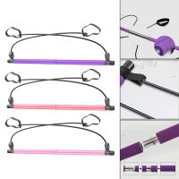 Bar Stick with Resistance Band Tubes for Twisting Sit- Gym, Leg, Butt and Full Body
