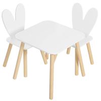 Mesa para niños con 2 sillas, juego de mesa de actividades para comer, pintar, aprender, leer, guardería, jardín de infantes - details 1