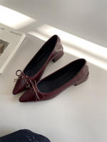 Nuevo arco tacón grueso versátil viajero puntiagudo Mary Jane boca poco profunda viajero versátil zapatos individuales zapatos de mujer - details 35