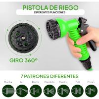Manguera de agua para jardín, pistola extensible de jardín, diferentes salidas de agua, varias medidas - details 0