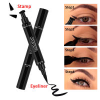 Handaiyan Hot Eye Makeup 2 en 1 Delineador de ojos con sello triangular de doble cabeza resistente al agua negro - details 12