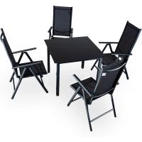 2X Sillas de Jardín Plegables Antracita Asiento Ligero Aluminio Silla Reclinable 8 Posiciones hasta 120Kg - details 22