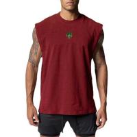 Summer Quick Dry Cut Off Sports T Shirts for Men Sleeveless Gym Tank Top Fitness Muscle Tops Bodybuilding Running Tees - details 11