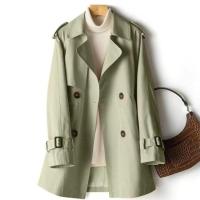 Chaqueta cortavientos con cuello vuelto para mujer, abrigos de moda de otoño - details 1