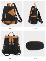 Mochila informal antirrobo para mujer, bolsa de hombro de tela impermeable, ligera, de viaje, oxford - details 6