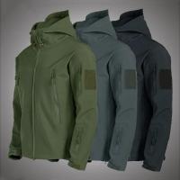 Military Shark Skin Soft Shell Jackets Men Tactical Windproof Waterproof jacket men Army Combat Jackets Mens Hooded Bomber Coats - details 2