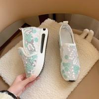 Zapatos deportivos informales de malla de encaje para mujer, calzado deportivo informal con suela gruesa, bordado grande, primavera y verano, 2024 - details 4