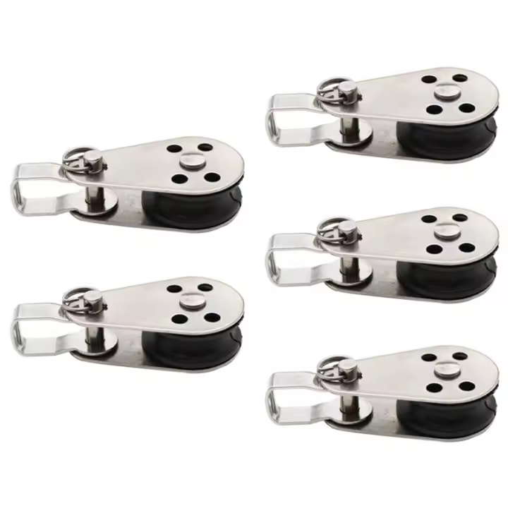 Cuerda mecedora de nailon para yate, polea de acero inoxidable, 5 piezas - 1