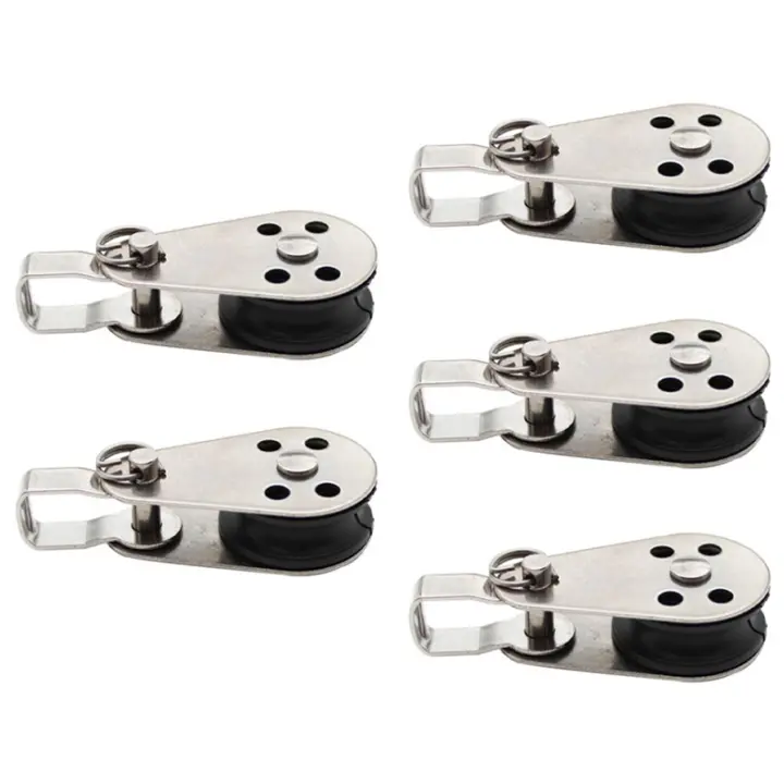 Cuerda mecedora de nailon para yate, polea de acero inoxidable, 5 piezas - 1