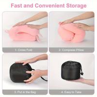 Almohada de viaje ajustable, almohada de espuma viscoelástica para el cuello, soporte para la cabeza, almohada suave para el cuello, 1 unidad - details 6