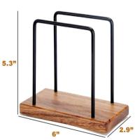 Servilletero de madera Original para decoración de comedor, soporte de pie, dispensador de servilletas, artesanía de madera - details 7