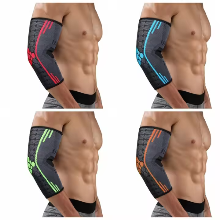 Coderas transpirables, soporte para brazo, entrenamientos de levantamiento de pesas, coderas deportivas, equipo de protección, protector de brazo, manga de codo de compresión - 1