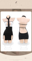 Falda Ropa Interior Ajustada Profunda V Revealing de Cintura Corta Cosplay Sexy para Mujeres - details 7