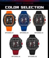 Reloj deportivo de lujo para hombre, reloj de pulsera analógico automático luminoso resistente al agua con cristal curvo de barril para exteriores y negocios - details 3