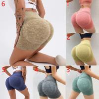 Pantalones cortos deportivos de cintura alta para mujer, mallas push up para gimnasio, ropa de yoga - details 1