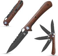 Cuchillo Plegable Sitivien ST145 con Hoja de Acero 14C28N y Mango de Micarta/G10 para Uso Doméstico Camping y Supervivencia EDC Herramienta de Hojalata - details 8