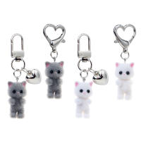 Llavero De Gato Flocado Lindo Colgante Para Teléfono Y Auriculares Adorno Para Bolsa Y Coche Joyería Regalo Para Todas Las Edades - details 9