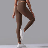 Hamidou-pantalones de Yoga sin costuras para mujer, ropa deportiva de Fitness, Leggings de cintura alta, pantalones de ejercicio para correr, 11 colores - details 5