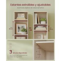 Estantería de 6 Niveles Almacenamiento Abierto 24 x 40 x 178,5 cm Ideal para Sala de Estar, Estudio, Comedor Blanco Nube LBC167T14 - details 11