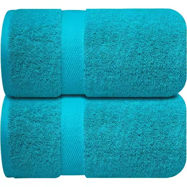 2 toallas de baño extra grandes de algodón. - 1