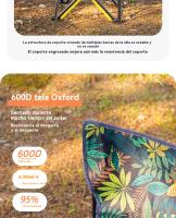 Mesa camping plegable con sillas multifunción familiares party al aire libre pesca - details 9