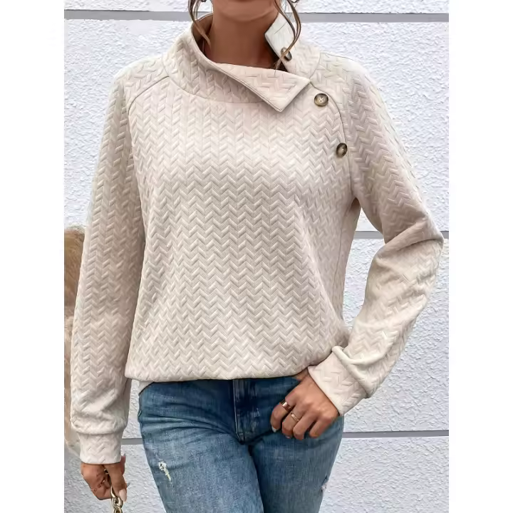 Suéter deportivo informal para mujer, camisa de cuello alto, novedad de 2024 - 1