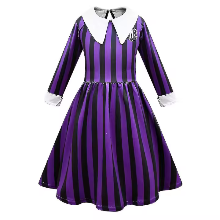 Disfraz de Anid Sinclair para niñas, vestido para Halloween, fiesta de carnaval, disfraz de cosplay, Wednesday Addams - 1