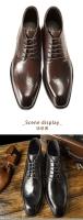 Zapatos con cordones transpirables de corte alto para hombre, botas de cuero italiano para hombre, zapatos - details 3