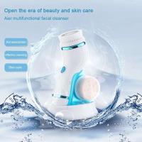 Cepillo Facial eléctrico 4 en 1, masaje, lavado, limpieza Facial giratoria, eliminación impermeable, exfoliante de poros y espinillas - details 7
