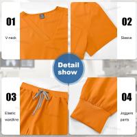 Ropa médica para mujer, conjuntos de Jogger, pantalones de enfermería, bata quirúrgica, uniformes médicos de alta calidad, uniforme de belleza al por - details 5